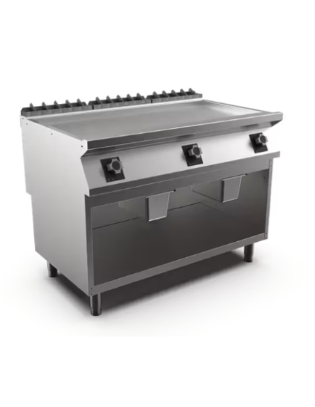 Satin-kromstekhäll HS, 3 zoner, slät stekyta - 1200 × 750 × 900 mm