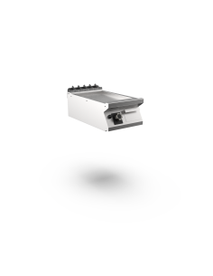 Satin-kromstekhäll gas Mareno, 1 zon, slät stekyta - 400 × 750 × 250 mm