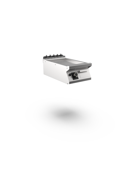 Satin-kromstekhäll gas Mareno, 1 zon, slät stekyta - 400 × 750 × 250 mm