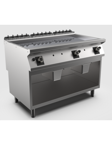 Kromstekhäll gas HS Mareno, 3 zoner, slät stekyta - 1200 × 750 × 900 mm