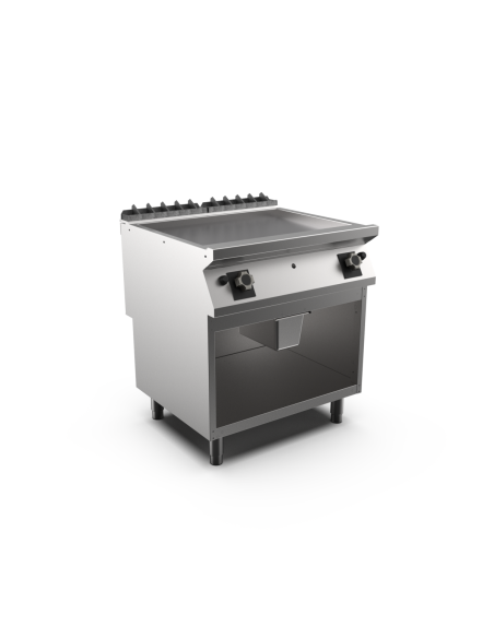 Stekhäll gas HS Mareno, 2 zoner, slät stekyta, mild steel - 800 × 750 × 900 mm
