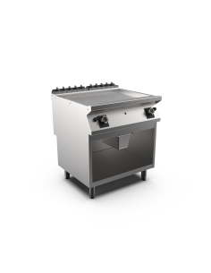Satin-kromstekhäll gas HS Mareno, 2 zoner, slät stekyta - 800 × 750 × 900 mm