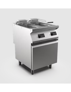Fritös HS Mareno, 2 × 10 liter, 2 korgar - 600 × 750 × 900 mm, elektronisk termostat +/-1°C