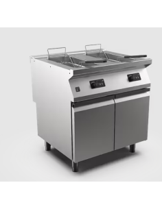 Fritös HS Mareno, 2 × 15 liter, 2 korgar - 800 × 750 × 900 mm, elektronisk termostat +/-1°C