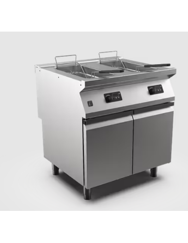 Fritös HS Mareno, 2 × 15 liter, 2 korgar - 800 × 750 × 900 mm, elektronisk termostat +/-1°C