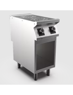Induktionsspis HS Mareno, 2 zoner Ø 230 mm 5 kW - 400 × 750 × 900 mm