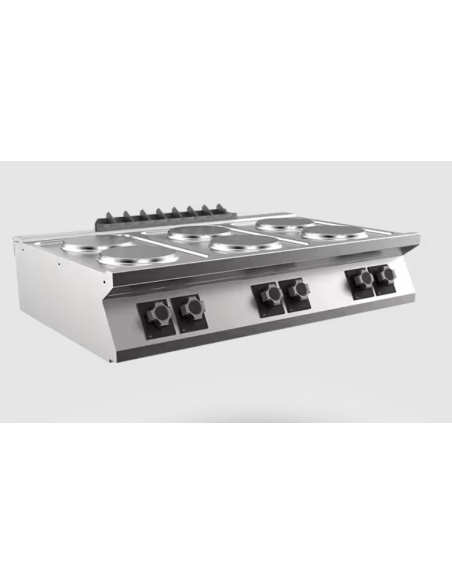 Spis Mareno, 6 spisplattor Ø 220 mm 2,6 kW - 1200 × 750 × 250 mm