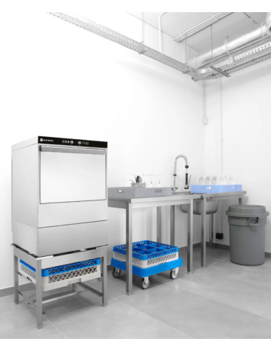 Underbänkdiskmaskin 50 × 50 cm med elektronisk styrning - Tre diskprogram: 60, 120 och 180 sekunder