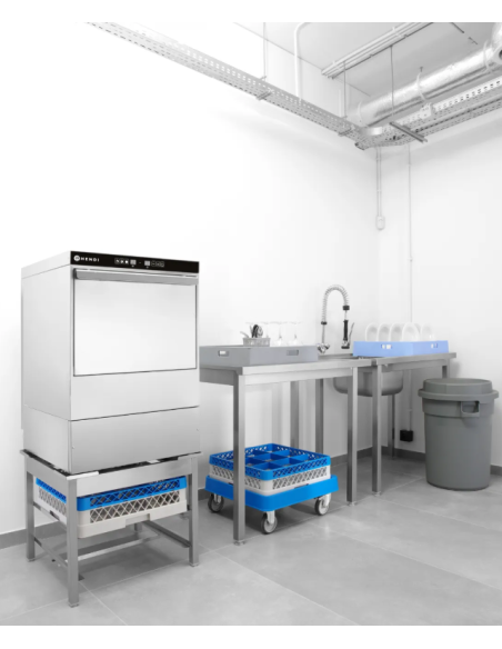Underbänkdiskmaskin 50 × 50 cm med elektronisk styrning - Tre diskprogram: 60, 120 och 180 sekunder
