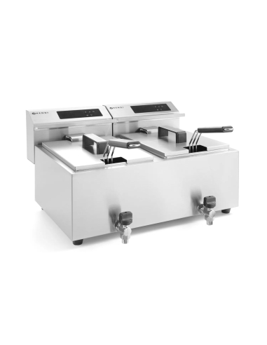 Fritös Profi Line med avtappningskran Digital - 2 x 8 l