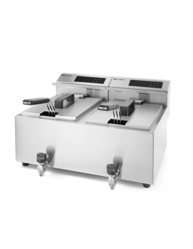 Fritös Profi Line med avtappningskran Digital - 2 x 8 l
